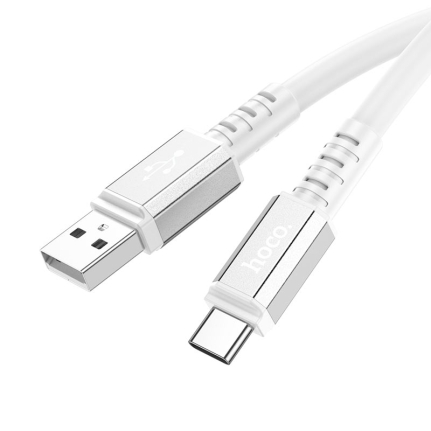 Кабель USB - Type-C HOCO X85 Strength, 1.0м, 3.0A, цвет: белый