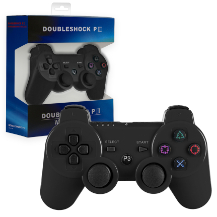 Джойстик PS3 (Bluetooth) беспроводной, черный (без logo)