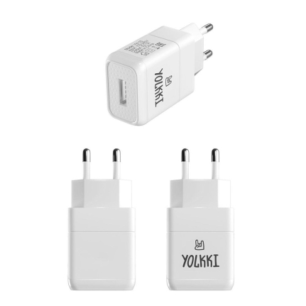 СЗУ USB 1,0A YOLKKI YH-10 (1USB) белый