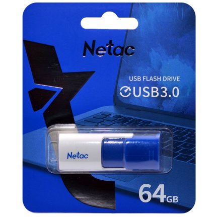 USB флэш-накопитель NETAC U182 64GB, 3.0, синий (NT03U182N-064G-30BL)