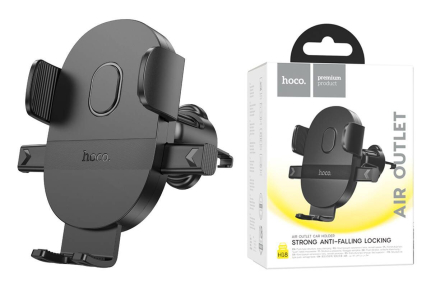 Держатель автомобильный для телефона HOCO H18 Mighty one button в дефлектор обдува черный