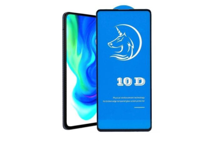 Защитное стекло для iPhone 13 / 13 Pro / 14 / 16E (6.1) 10D без упаковки Единорог (черный)